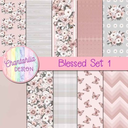 Free digital papers in a Blessed theme