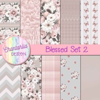 Free digital papers in a Blessed theme