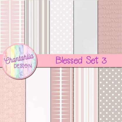 Free digital papers in a Blessed theme