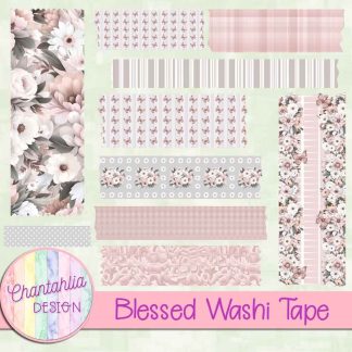 Free washi tape in a Blessed theme