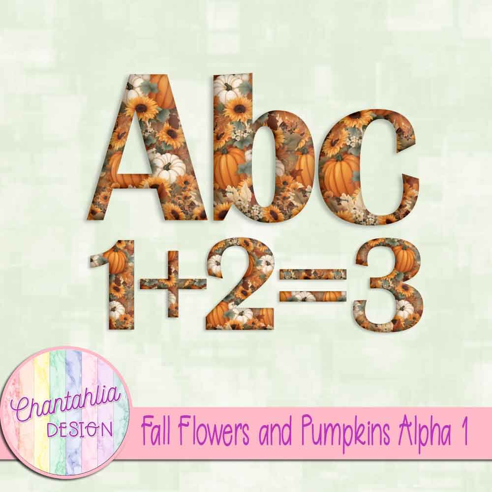 Free alpha in a Fall Flowers and Pumpkins theme