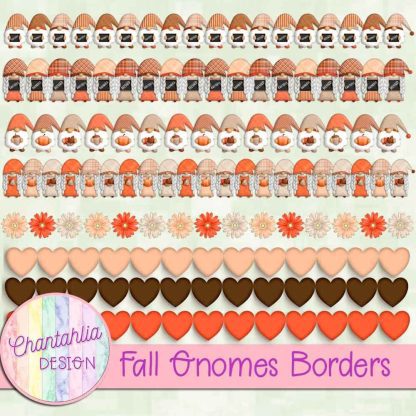 Free borders in a Fall Gnomes theme