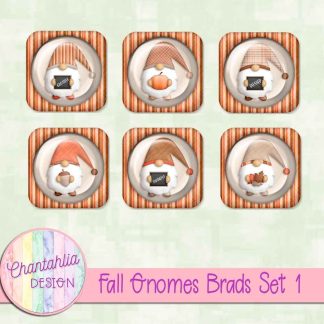 Free brads in a Fall Gnomes theme