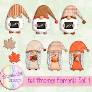 Free design elements in a Fall Gnomes theme