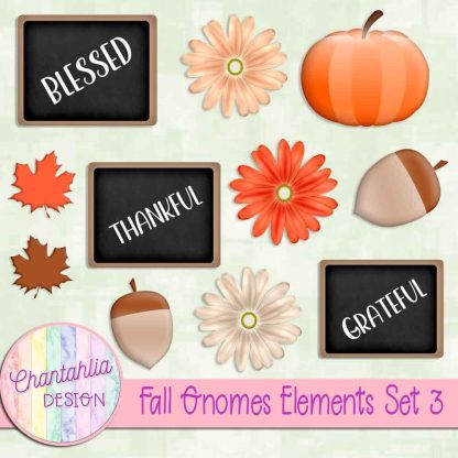 Free design elements in a Fall Gnomes theme