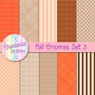 Free digital papers in a Fall Gnomes theme