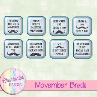 Free brads in a Movember theme