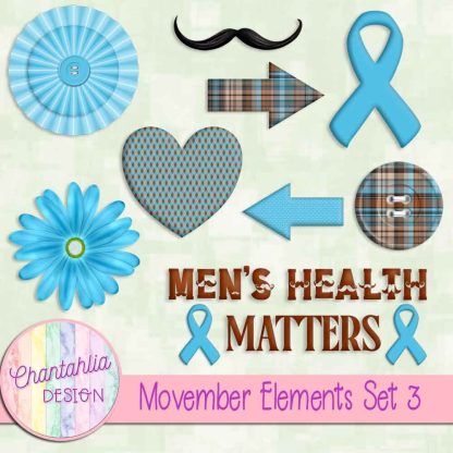 Free design elements in a Movember theme