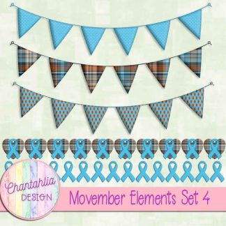 Free design elements in a Movember theme