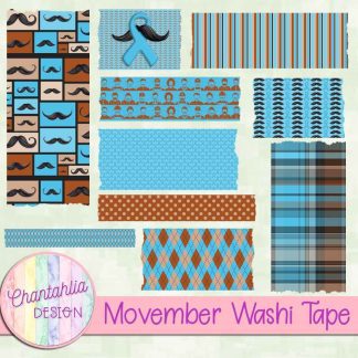 Free washi tape in a Movember theme