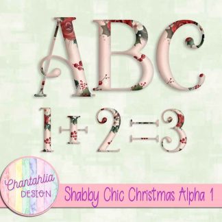 Free alpha in a Shabby Chic Christmas theme