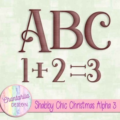 Free alpha in a Shabby Chic Christmas theme