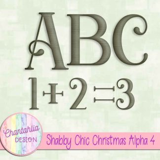 Free alpha in a Shabby Chic Christmas theme