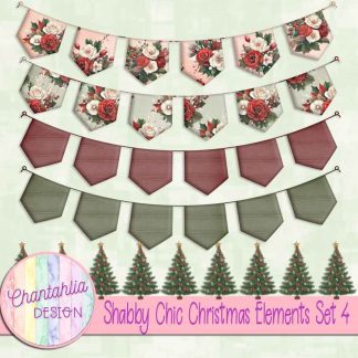 Free design elements in a Shabby Chic Christmas theme