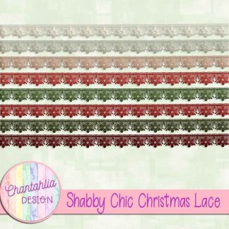 Free lace in a Shabby Chic Christmas theme