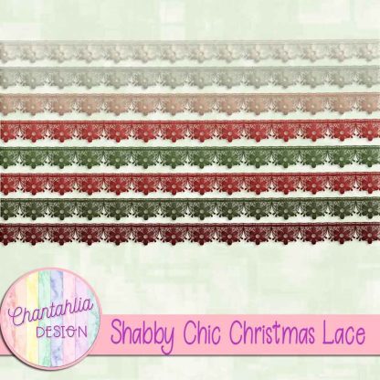 Free lace in a Shabby Chic Christmas theme