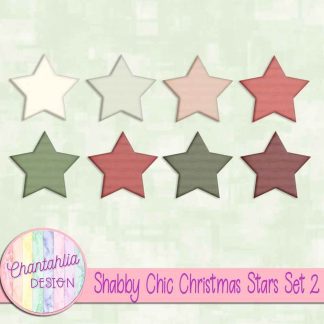 Free stars in a Shabby Chic Christmas theme