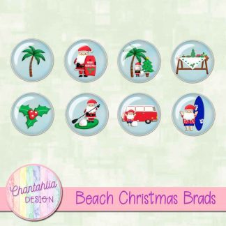 Free brads in a Beach Christmas theme