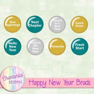 Free brads in a Happy New Year theme