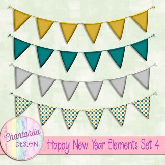 Free design elements in a Happy New Year theme