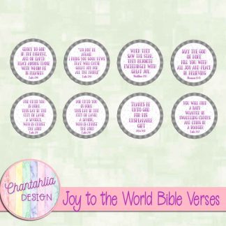 Free Bible Verses in a Joy to the World Christmas theme