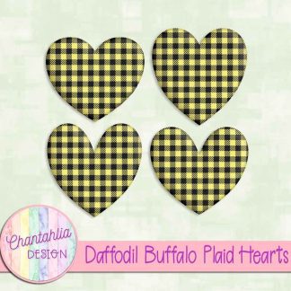 Free daffodil buffalo plaid hearts