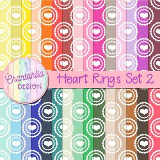 Instantly download these free digital papers featuring heart rings