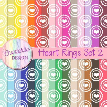 Instantly download these free digital papers featuring heart rings