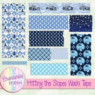 Free washi tape in a Hitting the Slopes Skiing and Snowboarding theme
