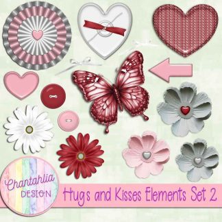 Free Design Elements in a Hugs and Kisses theme