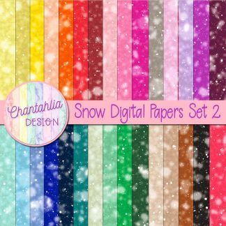 Free digital papers featuring a snow design