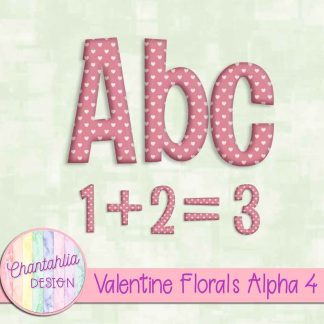 Free alpha in a Valentine Florals theme