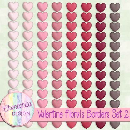 Free borders in a Valentine Florals theme