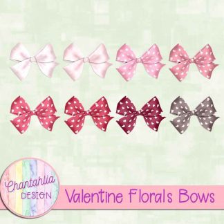 Free bows in a Valentine Florals theme