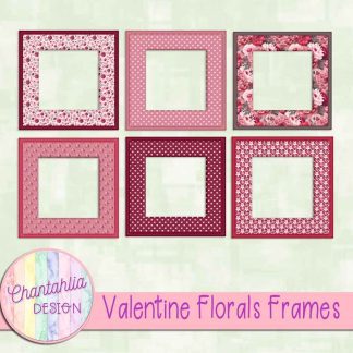 Free frames in a Valentine Florals theme