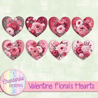 Free hearts in a Valentine Florals theme