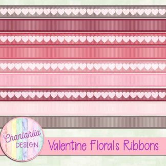 Free ribbons in a Valentine Florals theme