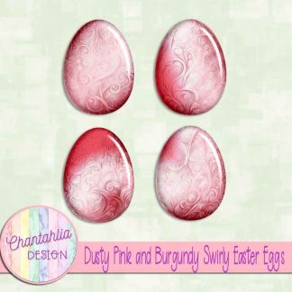 Free dusty pink and burgundy swirly easter eggs