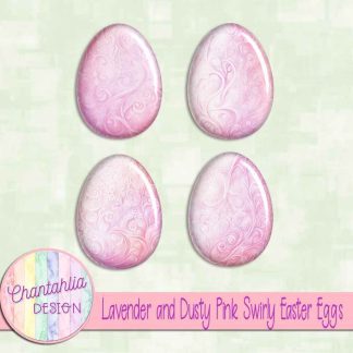 Free lavender and dusty pink swirly easter eggs