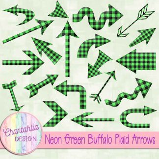 Free neon green buffalo plaid arrows