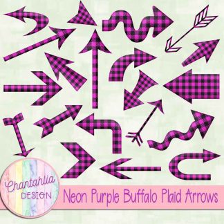 Free neon purple buffalo plaid arrows