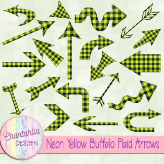 Free neon yellow buffalo plaid arrows
