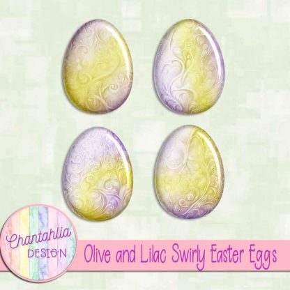 Free neon purple and neon blue swirly easter eggs