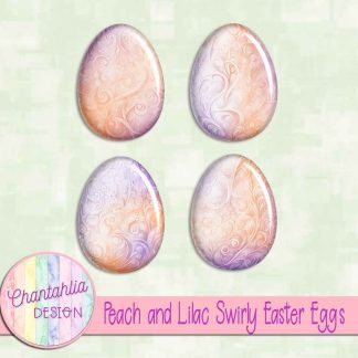 Free peach and lilac swirly easter eggs