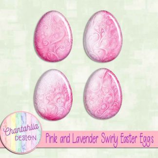 Free pink and lavender swirly easter eggs