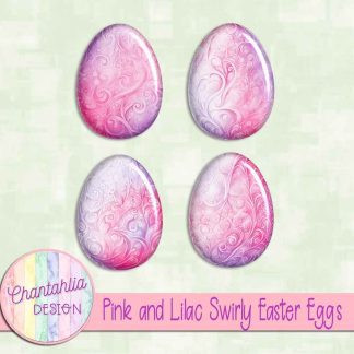 Free pink and lavender swirly easter eggs