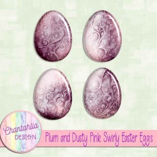 Free plum and hot pink swirly easter eggs