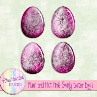 Free plum and hot pink swirly easter eggs