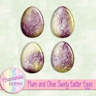 Free plum and olive swirly easter eggs