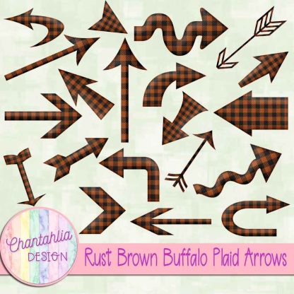 Free rust brown buffalo plaid arrows